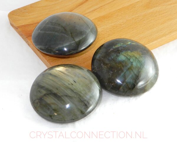 labradoriet-discus-linzesteen-110-140g Labradoriet disk-linzesteen