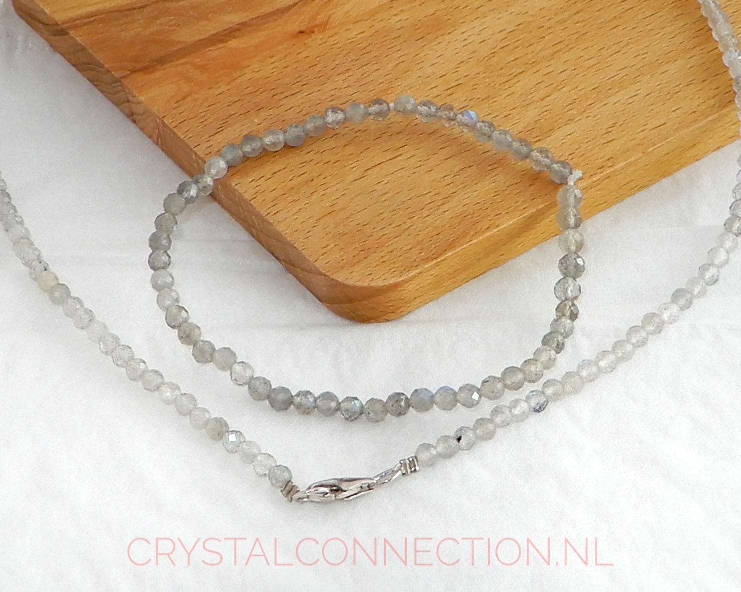 Labradoriet facet set ketting en armband