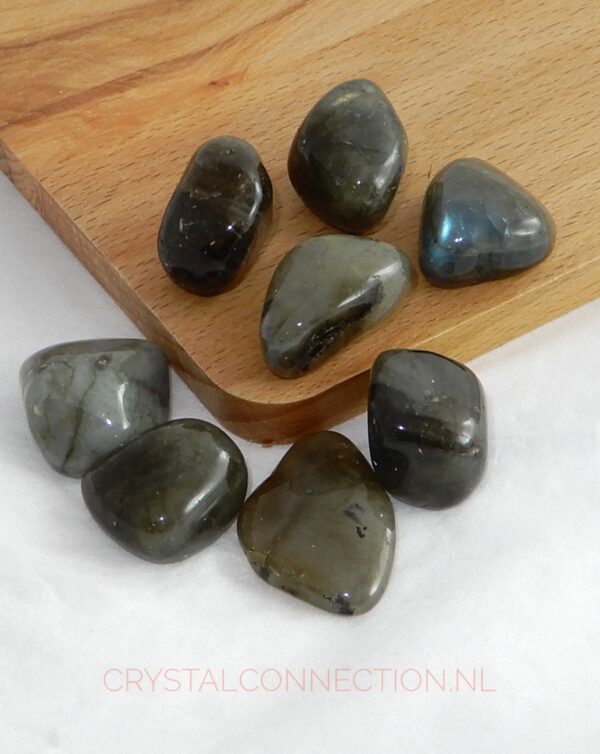 labradoriet-trommelsteen Labradoriet goud trommelsteen