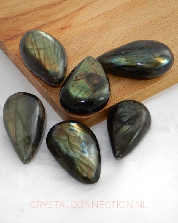 labradoriet-trommelsteen-druppel Labradoriet goud trommelsteen