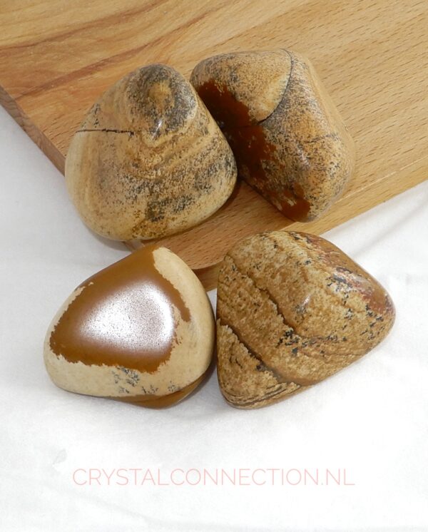 Landschapsjaspis trommelsteen