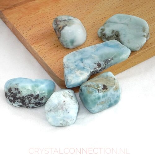 larimar-trommelsteen Larimar trommelsteen