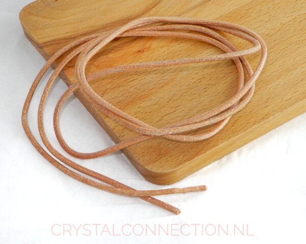 leren-koord-lever-1m Rozekwarts ketting