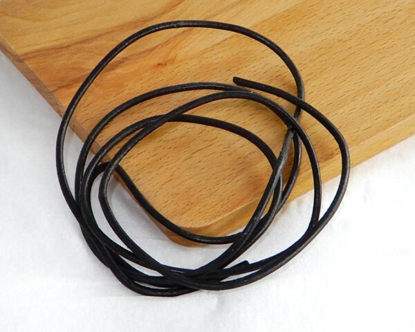 leren-koord-zwart-1m Rozekwarts ketting