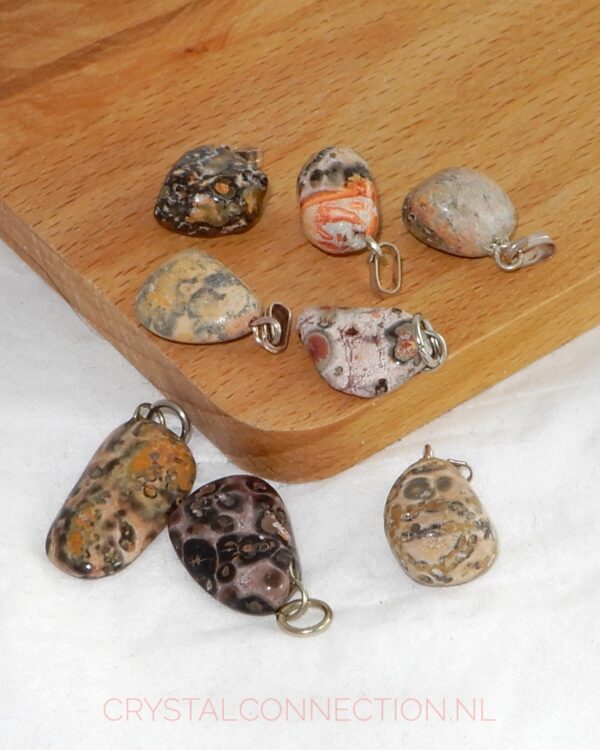 luipaard-jaspis-hanger-klein Laguna-agaat hanger