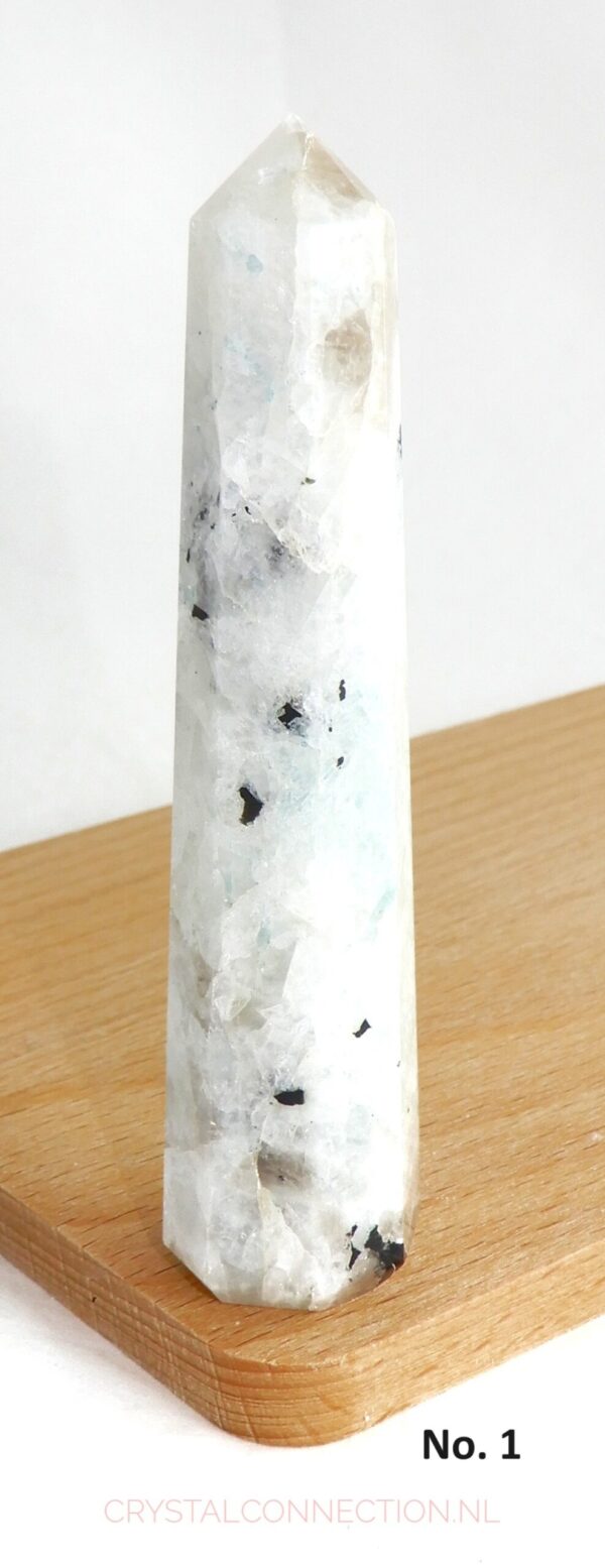 Maansteen blauw obelisk geslepen vorm