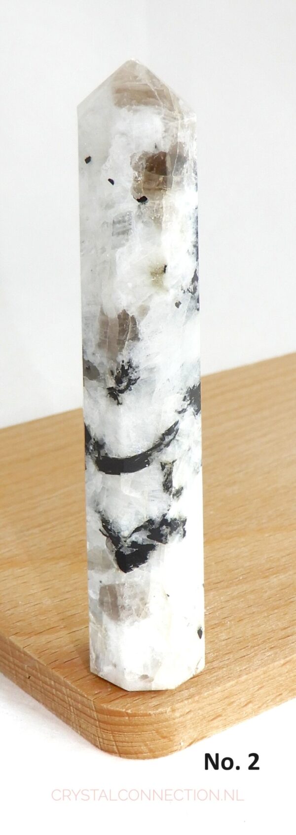 Maansteen blauw obelisk geslepen vorm