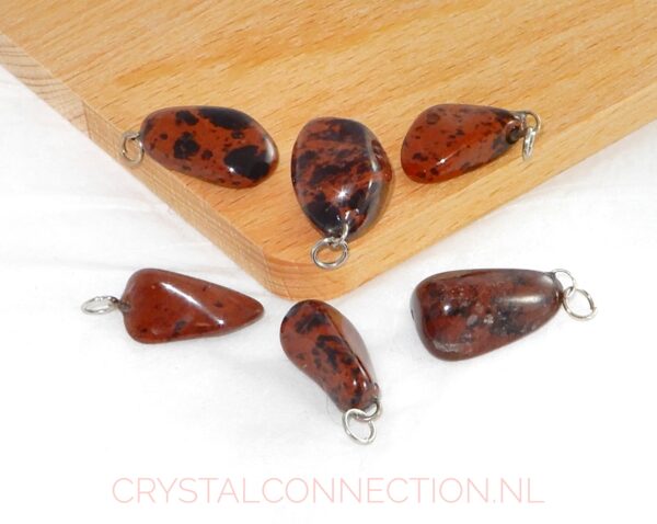 mahonie-obsidiaan-hanger-middel Obsidiaan Mahonie hanger