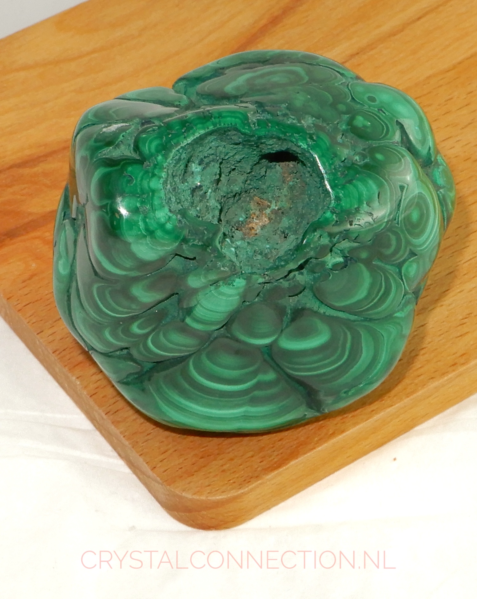 Malachiet geslepen onderkant
