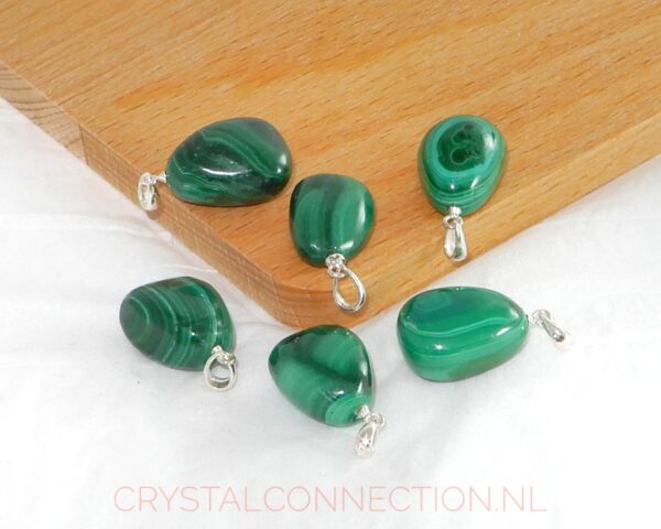 malachiet-hanger-zilv-oogje Magnetiet hanger