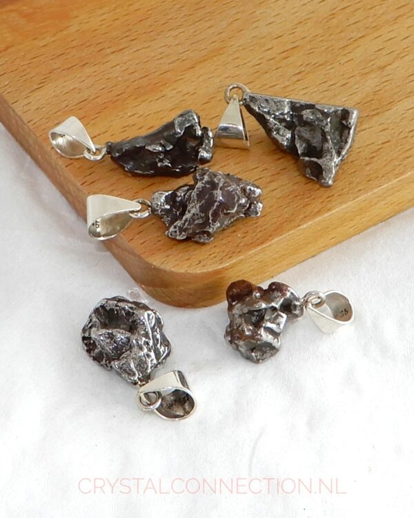 meteoriet-hanger-zilv-oogje Meteoriet hanger