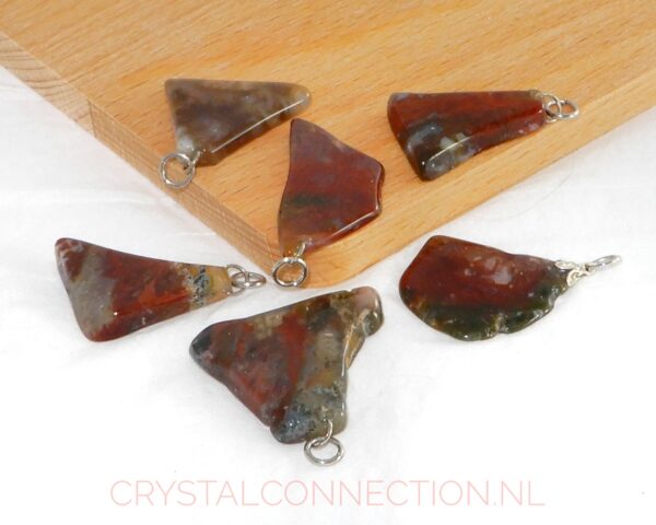 mosagaat-hanger-rood-plakje-groot Mosagaat hanger