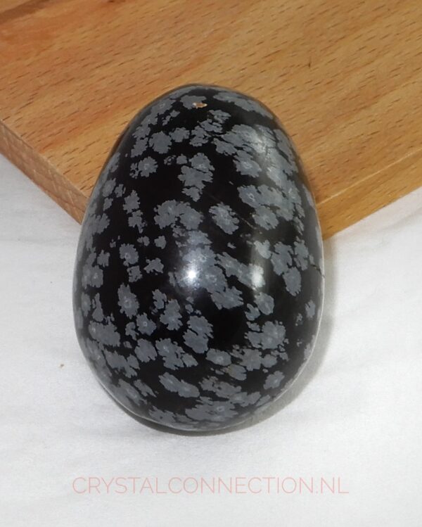 obsidiaan-ei-4cm Obsidiaan sneeuwvlok ei