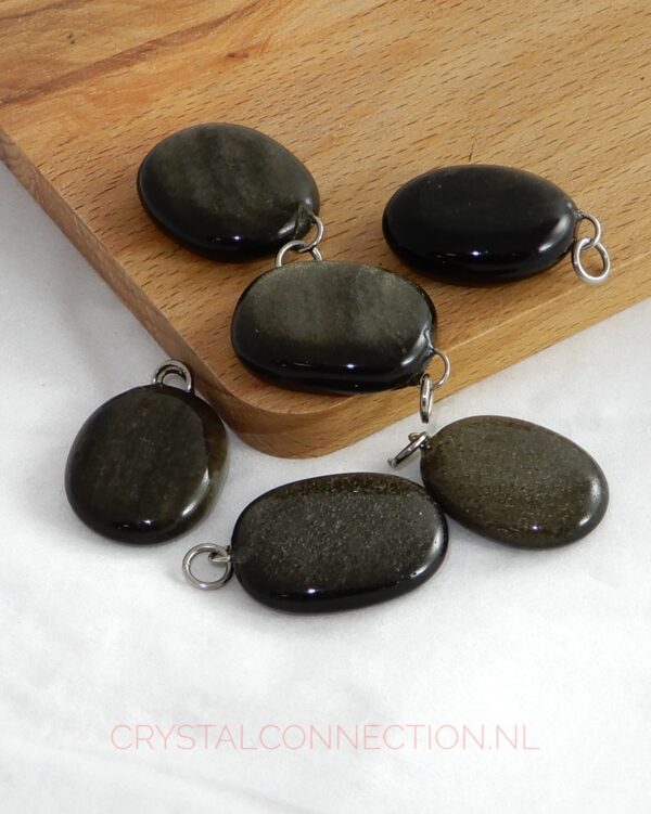 obsidiaan-goud-hanger-plat Obsidiaan Sneeuwvlok hanger