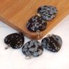 obsidiaan-sneeuwvlok-hartje-hanger-2cm Unakiet hanger hartje