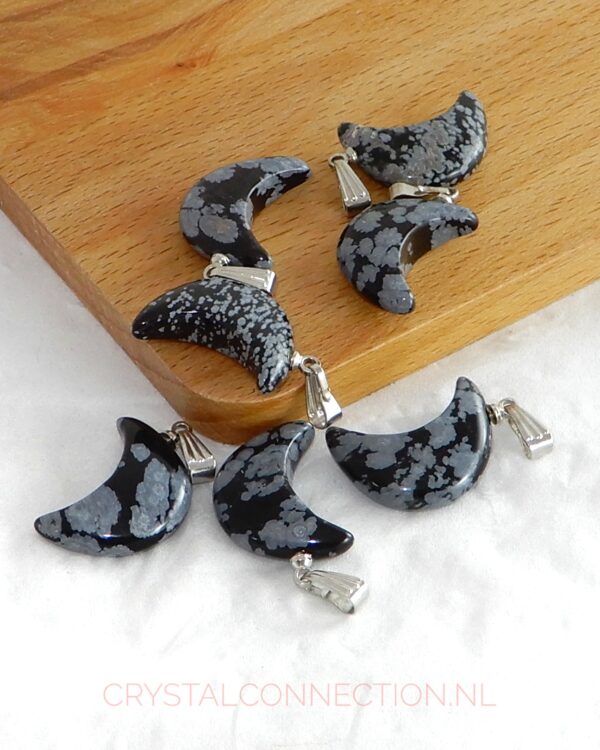 obsidiaan-zneeuwvlok-maan-hangers Obsidiaan sneeuwvlok hanger (halve maan)