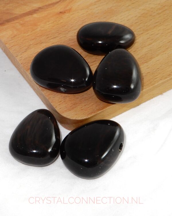 obsidiaan-zwart-doorboorde-hanger Magnetiet doorboorde hanger