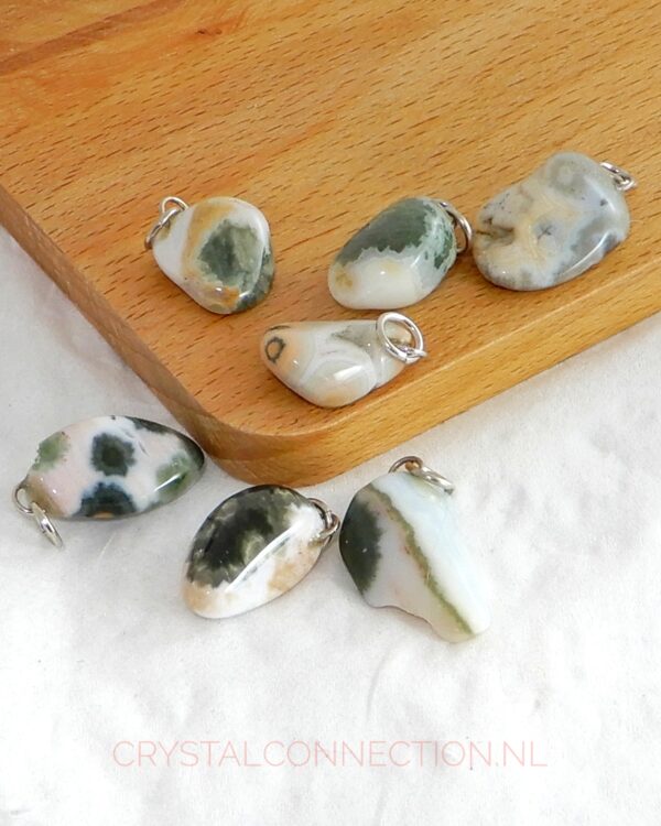 oceaan-jaspis-hanger-klein Oceaan jaspis doorboorde hanger