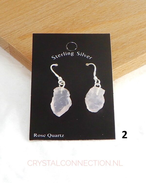 oorhanger-rozekwarts-no2 Rozekwarts oorhanger zilver