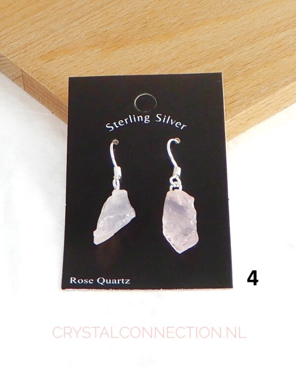 oorhanger-rozekwarts-no4 Rozekwarts oorhanger zilver