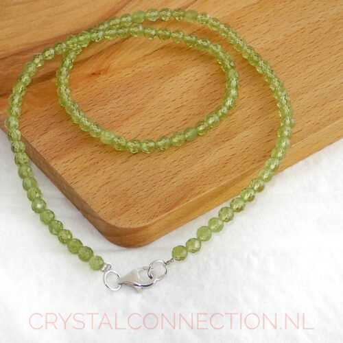 peridoot-ketting-facet-4mm Peridoot ketting