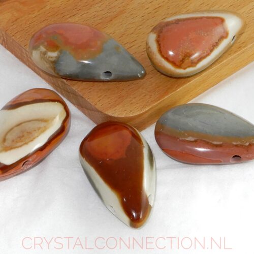 polychroom-jaspis-doorboorde-hanger Polychroom jaspis doorboorde hanger