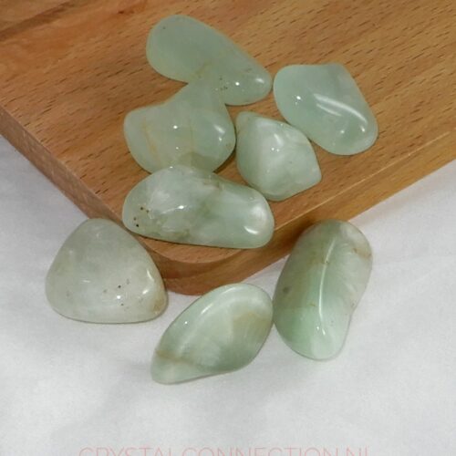 prehniet-trommelsteen-klein Prehniet trommelsteen