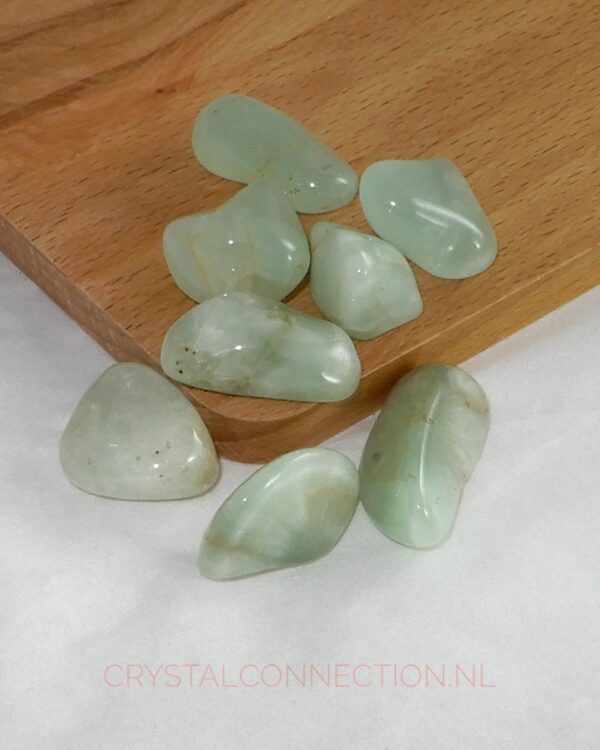 prehniet-trommelsteen-klein Prehniet trommelsteen