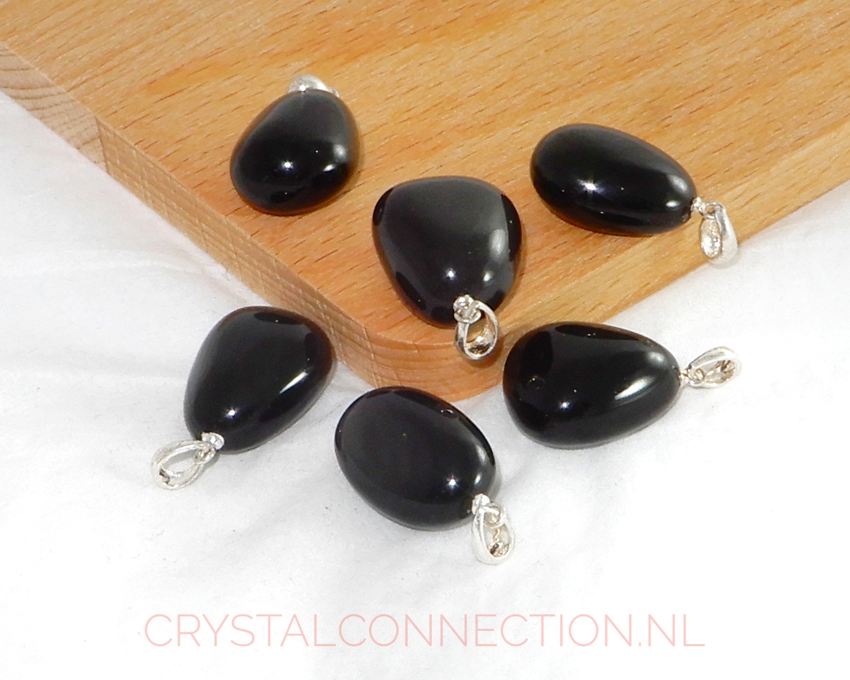 Regenboog obsidiaan hanger zilver oogje