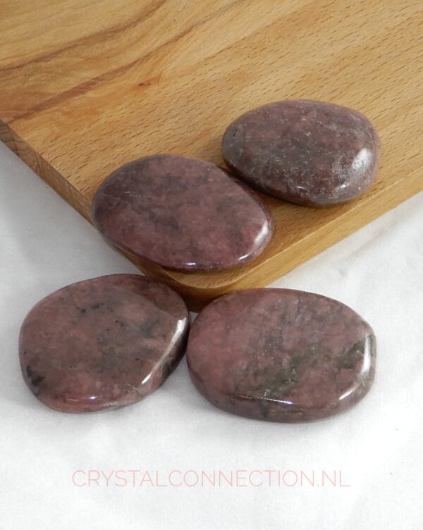 rhodoniet-schijfsteen Rhodoniet schijfsteen