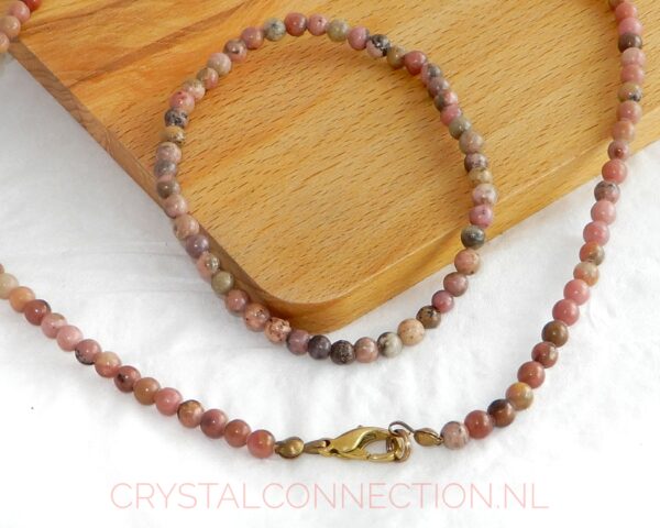 rhodoniet-set-kogel-4mm Rhodoniet armband