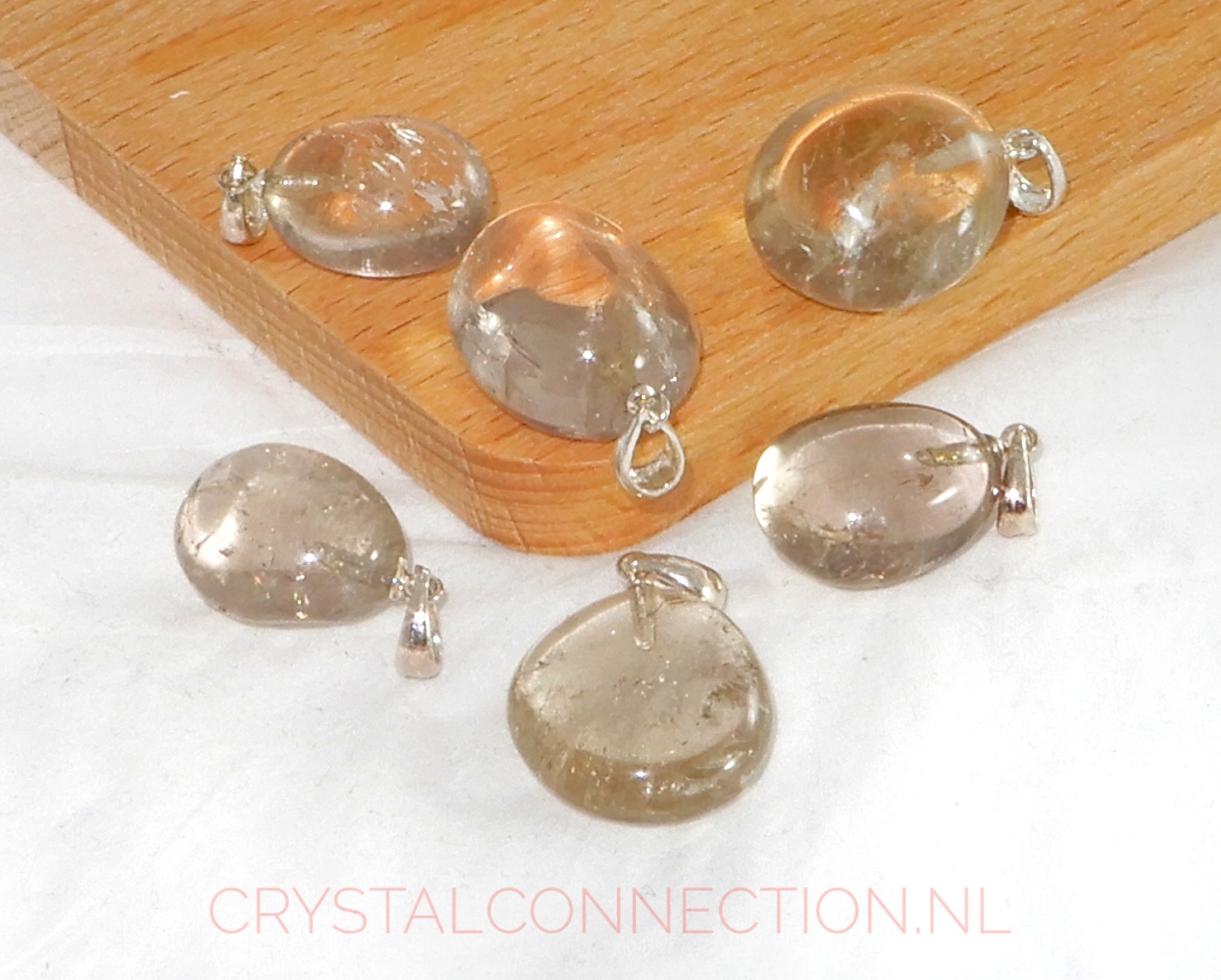 Rookkwarts hanger zilv.oogje