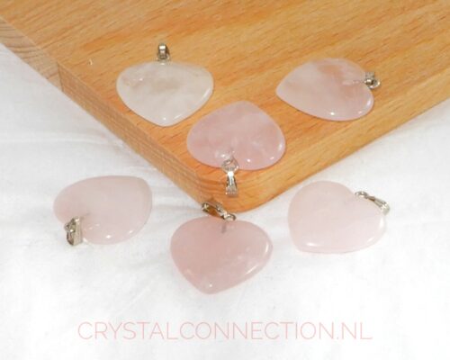 Rozekwarts hanger hartje