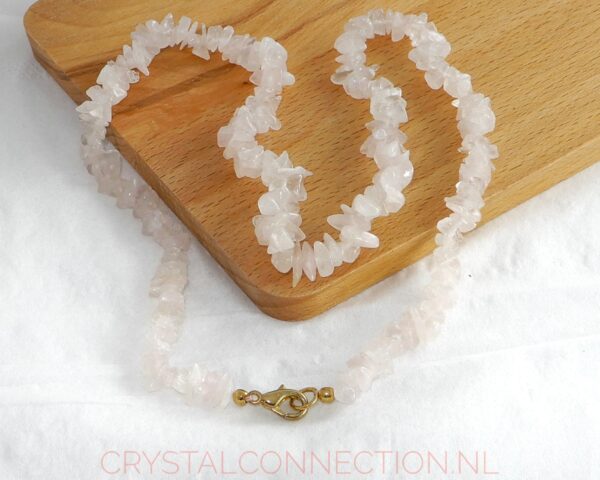 rozekwarts-ketting-45cm-sluiting Rozekwarts ketting