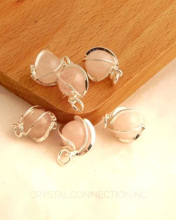 rozekwarts-kogelhanger-1cm Aventurijn kogel hanger