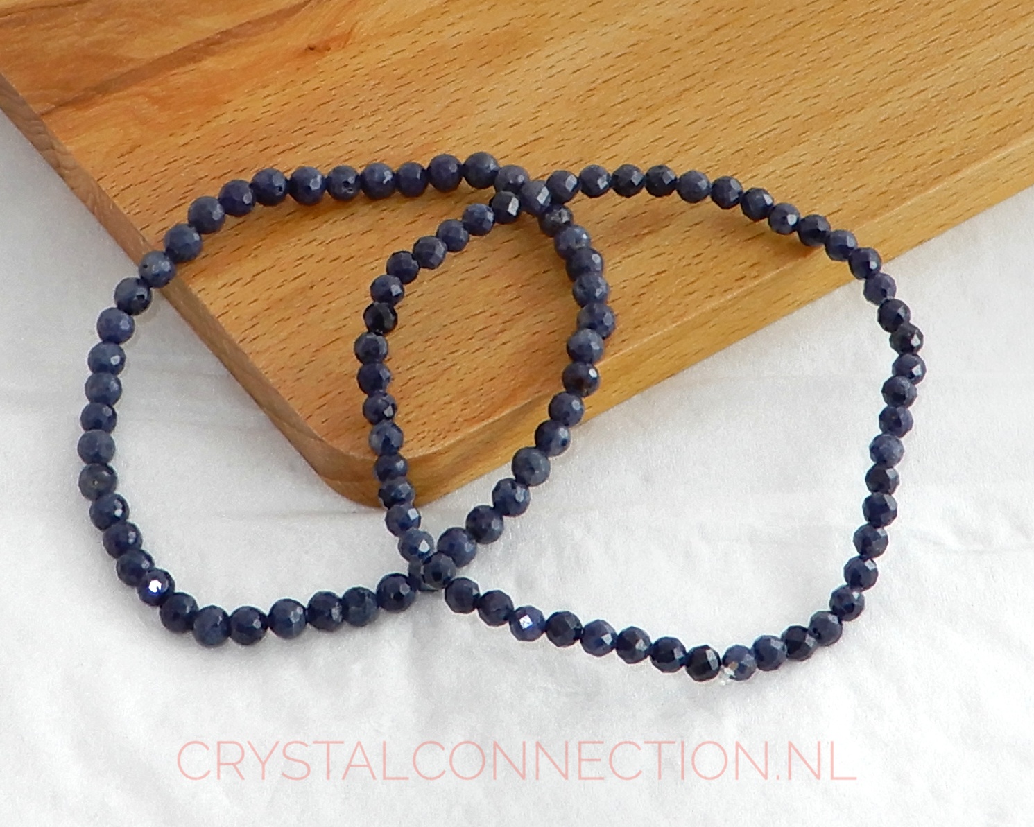 Saffier armband facet