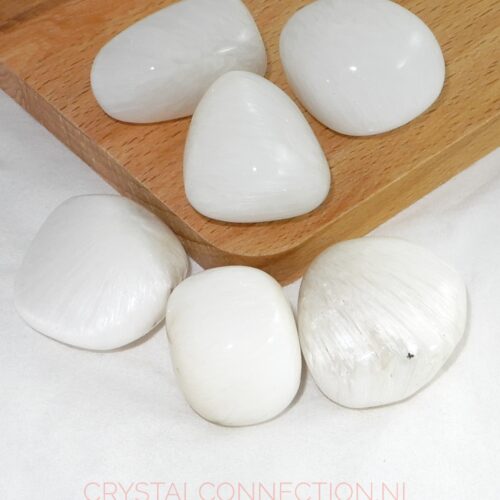 scolesiet-trommelsteen-middel Scoleciet trommelsteen