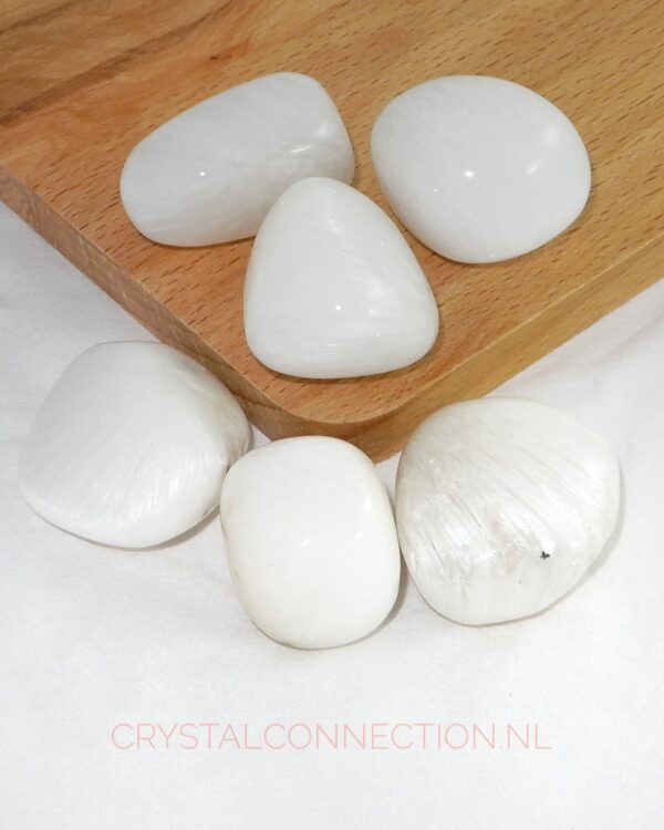 scolesiet-trommelsteen-middel Scoleciet trommelsteen