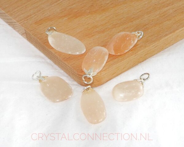 seleniet-hanger-roze-plat Seleniet hanger