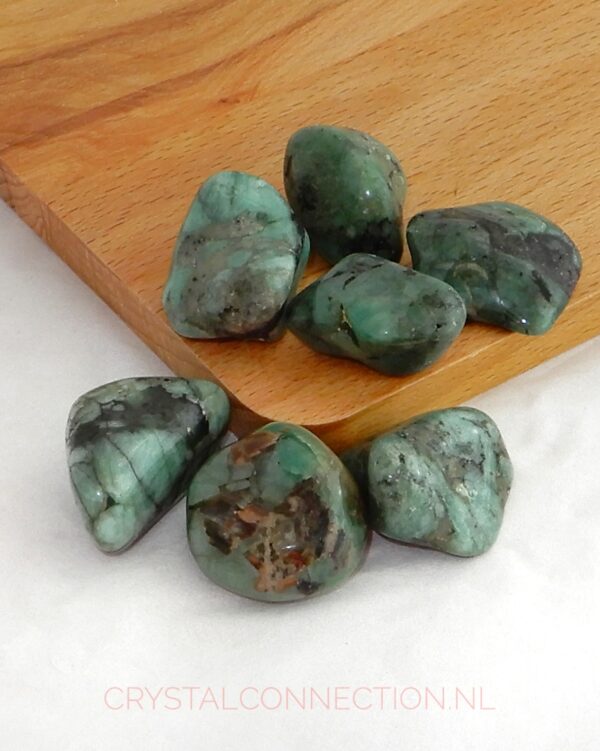 smaragd-trommelsteen Smaragd trommelsteen