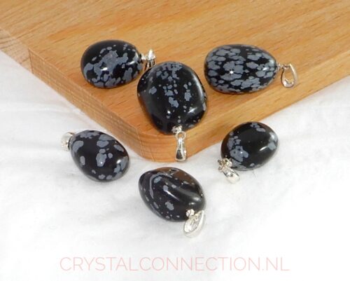 Obsidiaan Sneeuwvlok hanger