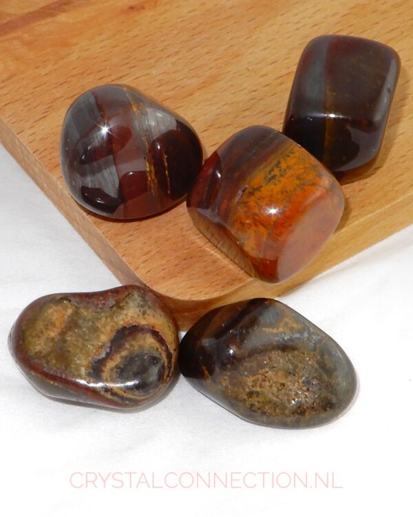 tijgerijzer-trommelsteen-middel Tijgerijzer doorboorde hanger