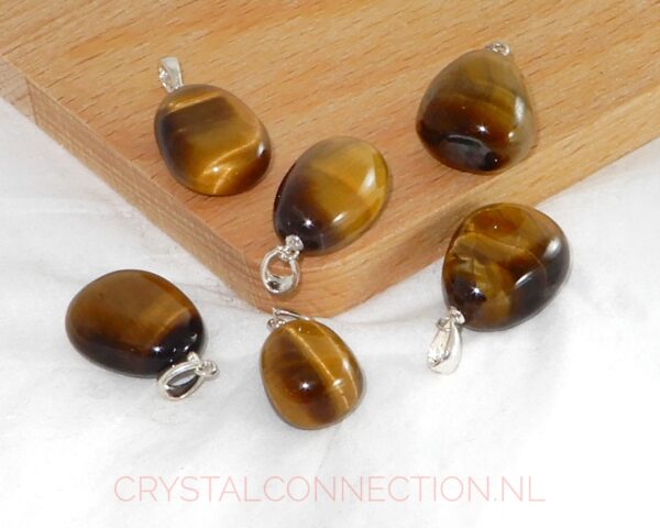 tijgeroog-hanger-zilv-oogje Tijgeroog hanger