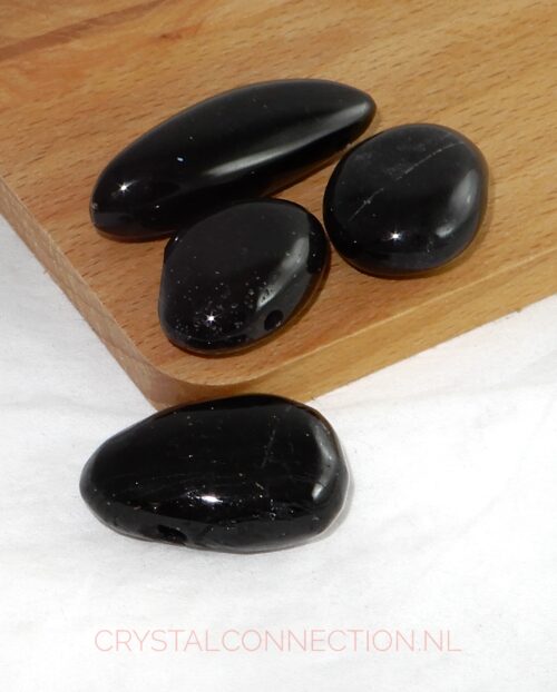 Toermalijn zwart doorboorde hanger