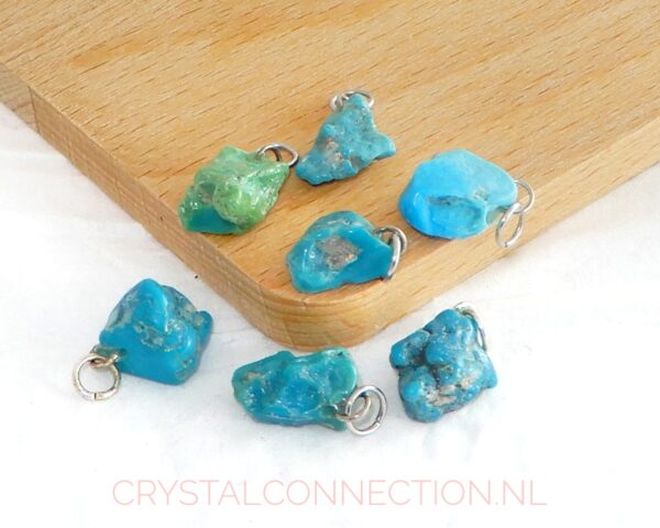 turkoois-hanger-ruw-1-2cm Turkoois hanger