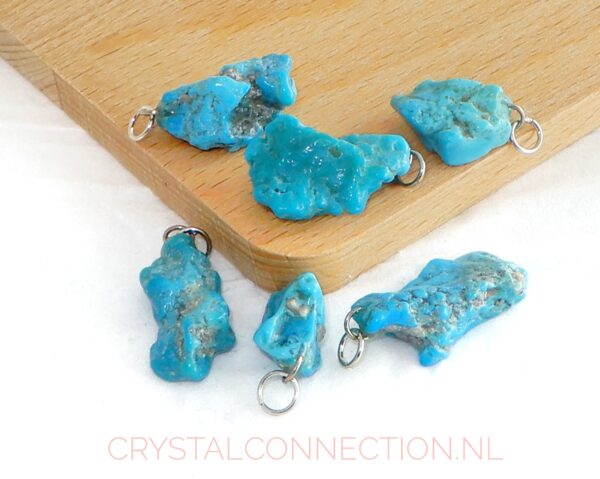 turkoois-hanger-ruw-2-3cm Turkoois hanger