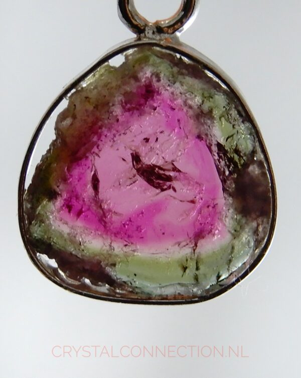 watermeloen-toermalijn-hanger-zilver-nr1A Toermalijn watermeloen hanger