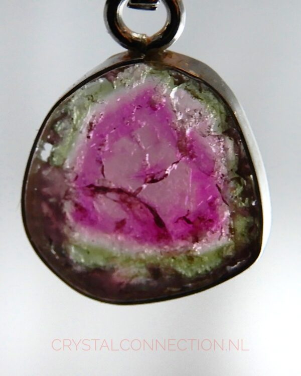 watermeloen-toermalijn-hanger-zilver-nr2A Toermalijn watermeloen hanger