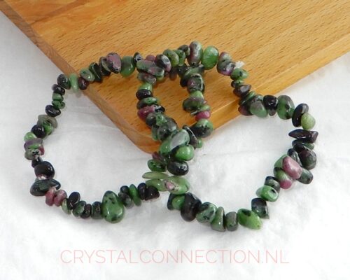 Zoïsiet-robijn armband