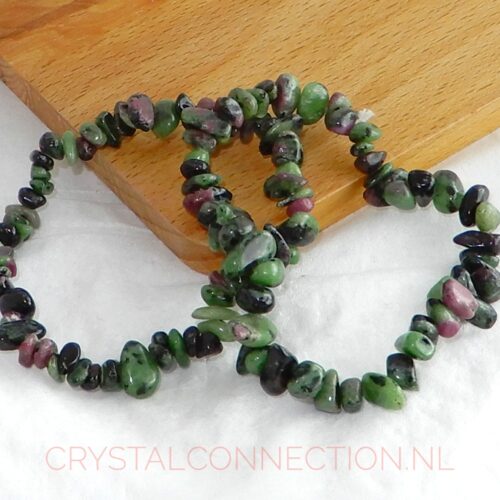 Zoïsiet-robijn armband